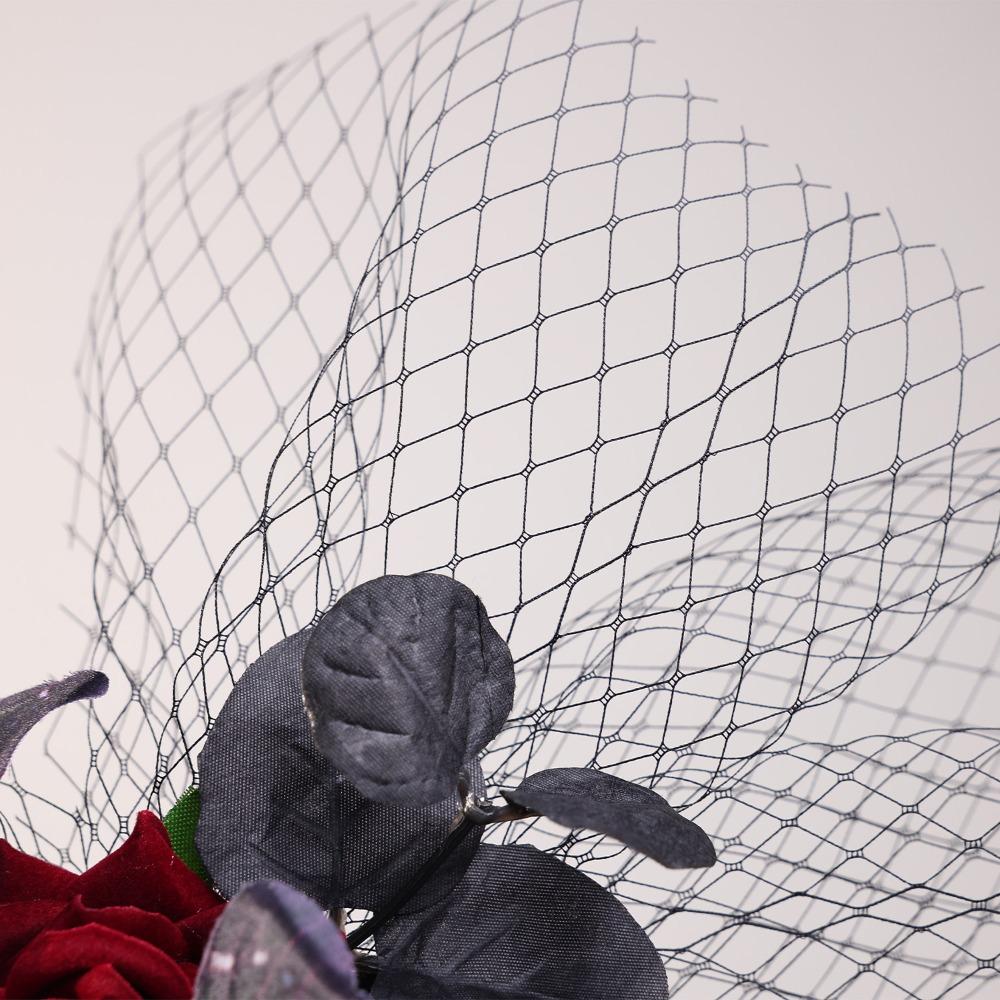 Elegant Halloween Hairpin Fashion Mesh Headpiece Creative Rose Hairpin  Halloween Party