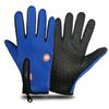 1 Pair Winter Gloves Waterproof Wear-resistant Anti-slip Cycling Climbing Zip-up Thick Plush Windproof Five Finger Touch Screen Outdoor