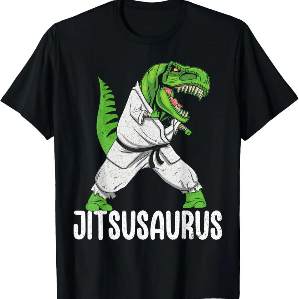 Jitsusaurus Divertente Jiu-Jitsu Brasiliano Ju Jitsu Bjj Ragazzi Bambino Maglietta