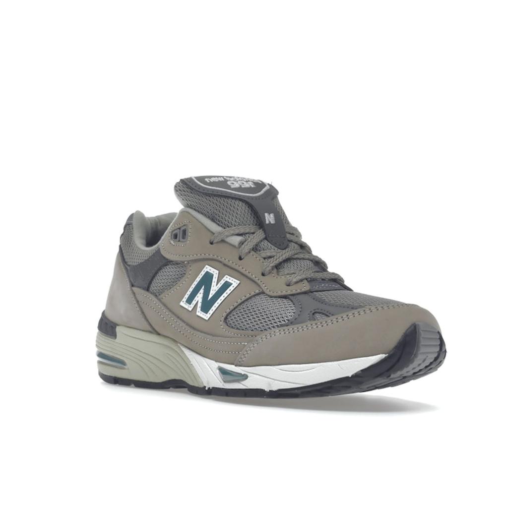 New Balance 991 Hecho en Inglaterra 20 Aniversario Zapatillas para Mujer Gris Esmalte-Azul W991ANI