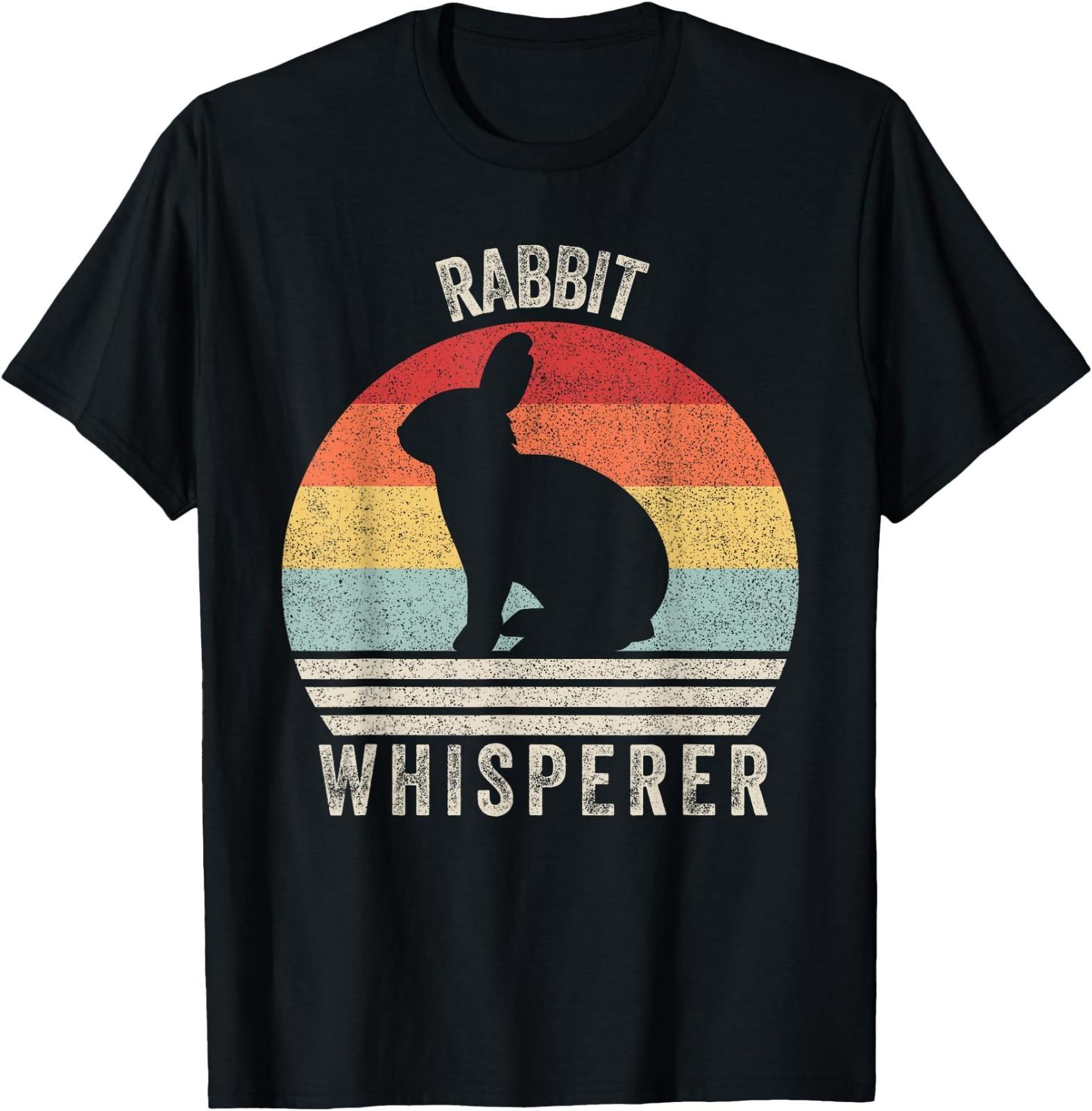 Retro Rabbit Whisperer Bunny Rabbit Animal Lovers T- Unisex T-Shirt XXXL