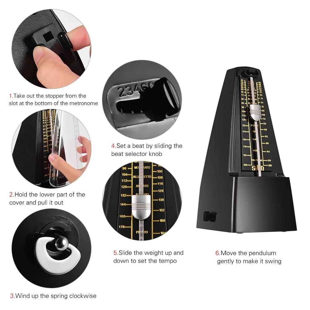 The New Standard Precision Mechanical Metronome Is Suitable for Piano, Guitar, Violin, Bass and Other Instruments