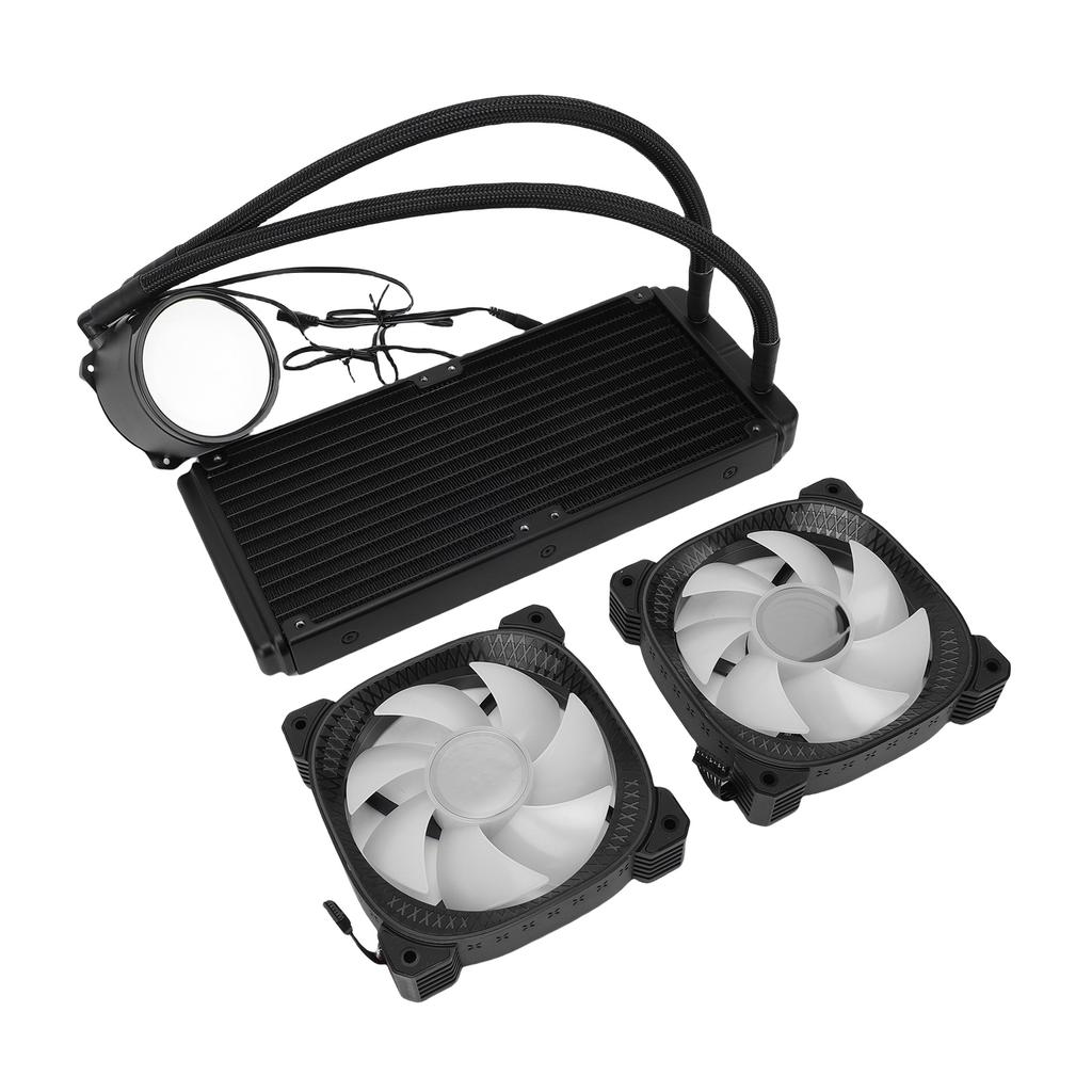 ARGB Liquid CPU Cooler Support for AM4 AM5 2.2 Inch LCD Temperature Display Close   AIO Liquid Cooler with 240mm