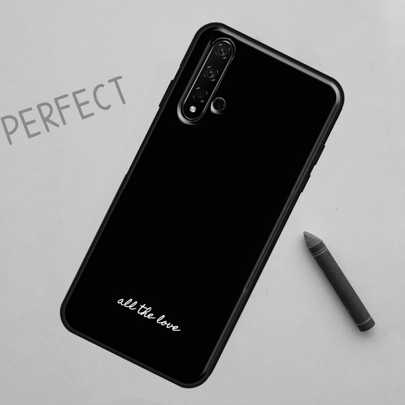 Simple Minamilst Black Quote For Huawei Nova 12s 11i 7i 8i 12i Y73 Y70 Y90 Y60 Y72 Y61 Y91 9 10 SE P40 Lite P30 Pro Case