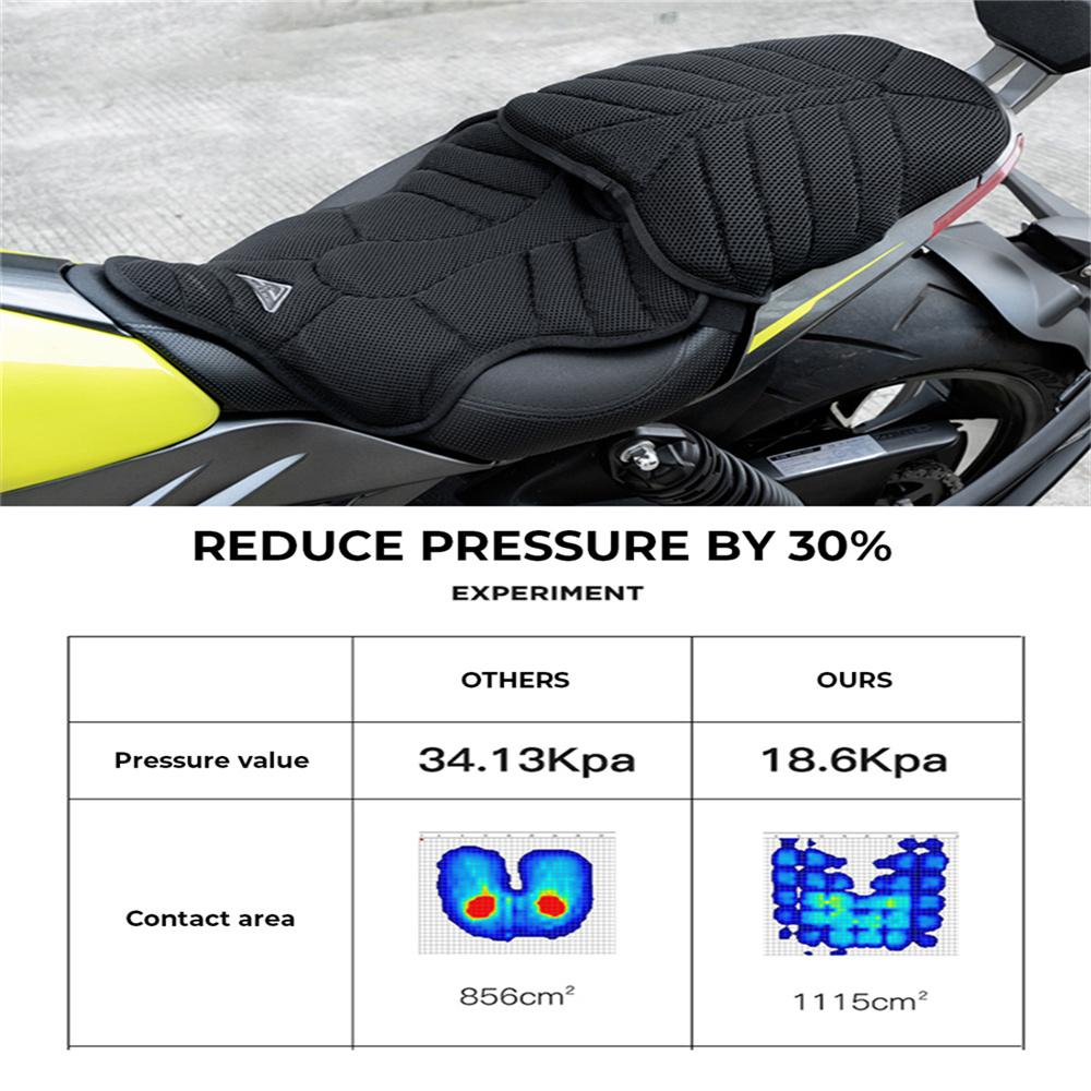 Motorcycle Seat Cushion 3D Air Pad Rear Passanger Seat Cover Cool Sunproof Mat