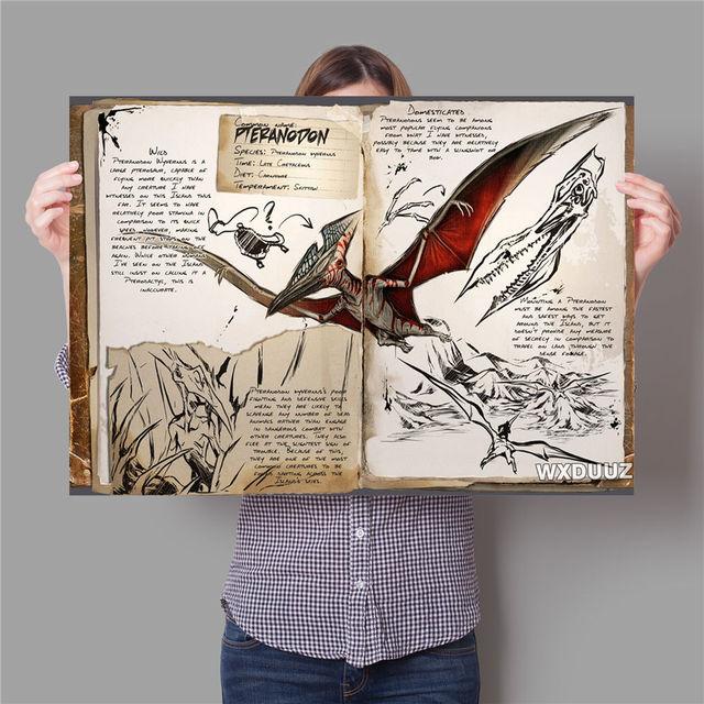 

Ретро Динозавр Змея Феникс Тигр Стена Искусства Картина Маслом Украшения Плакат 21cm×30cm NoFrame