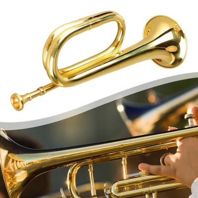 Trumpet Professional Marching Band Instrument Blowing Bugle, Brass Alloy Musical for