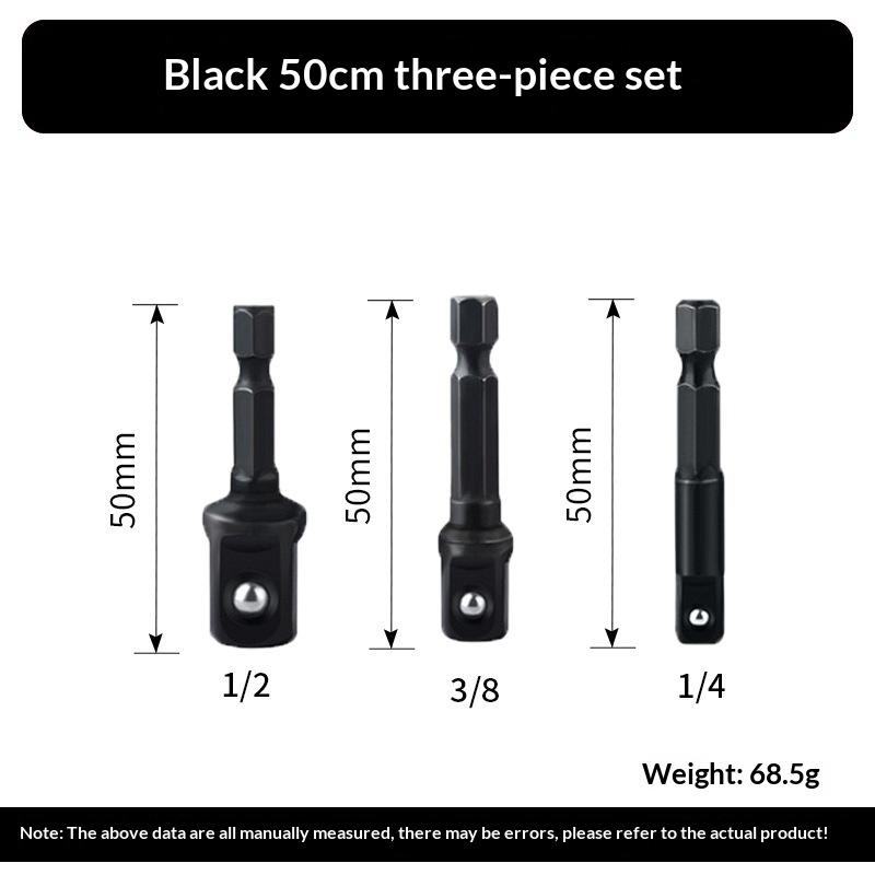 Texture1 Set 1 4 Drive Impact Socket Adapter Reducer Square Socket Drill Bit Bar Adapter Durable Steel for Garage Mechanics