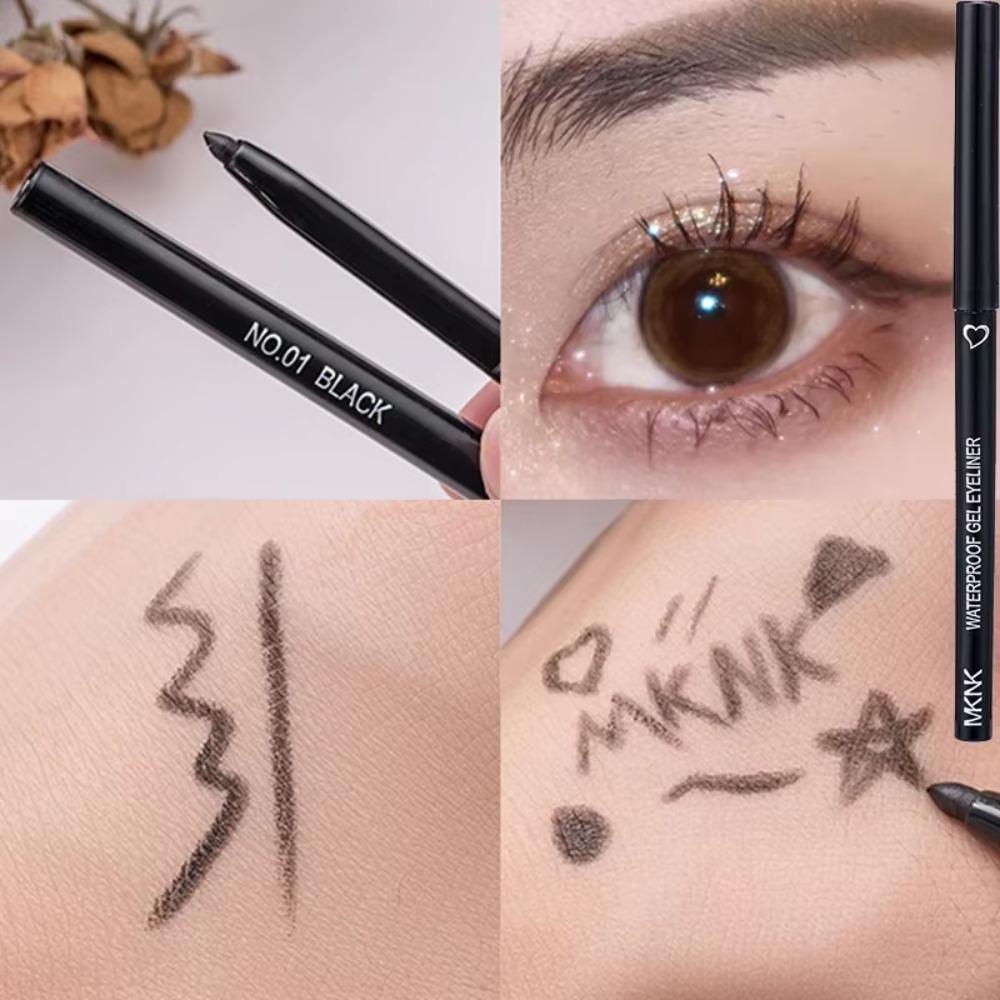 

1/6Pcs 2 In 1 Eyeliner Lip Liner Gel Pencil Waterproof Long-lasting White Black Brown Easy Wear Eyeliner Makeup Eye Cosmetic