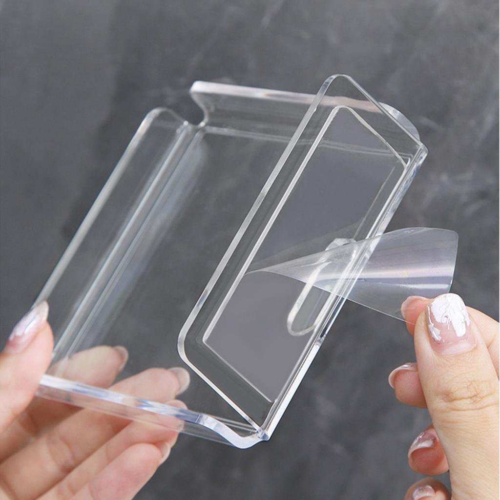 2pcs Adhesive Acrylic Shelf Wall Mount Shelves Floating Storage Rack No Drill Display Stand Bathroom Kitchen Organizers