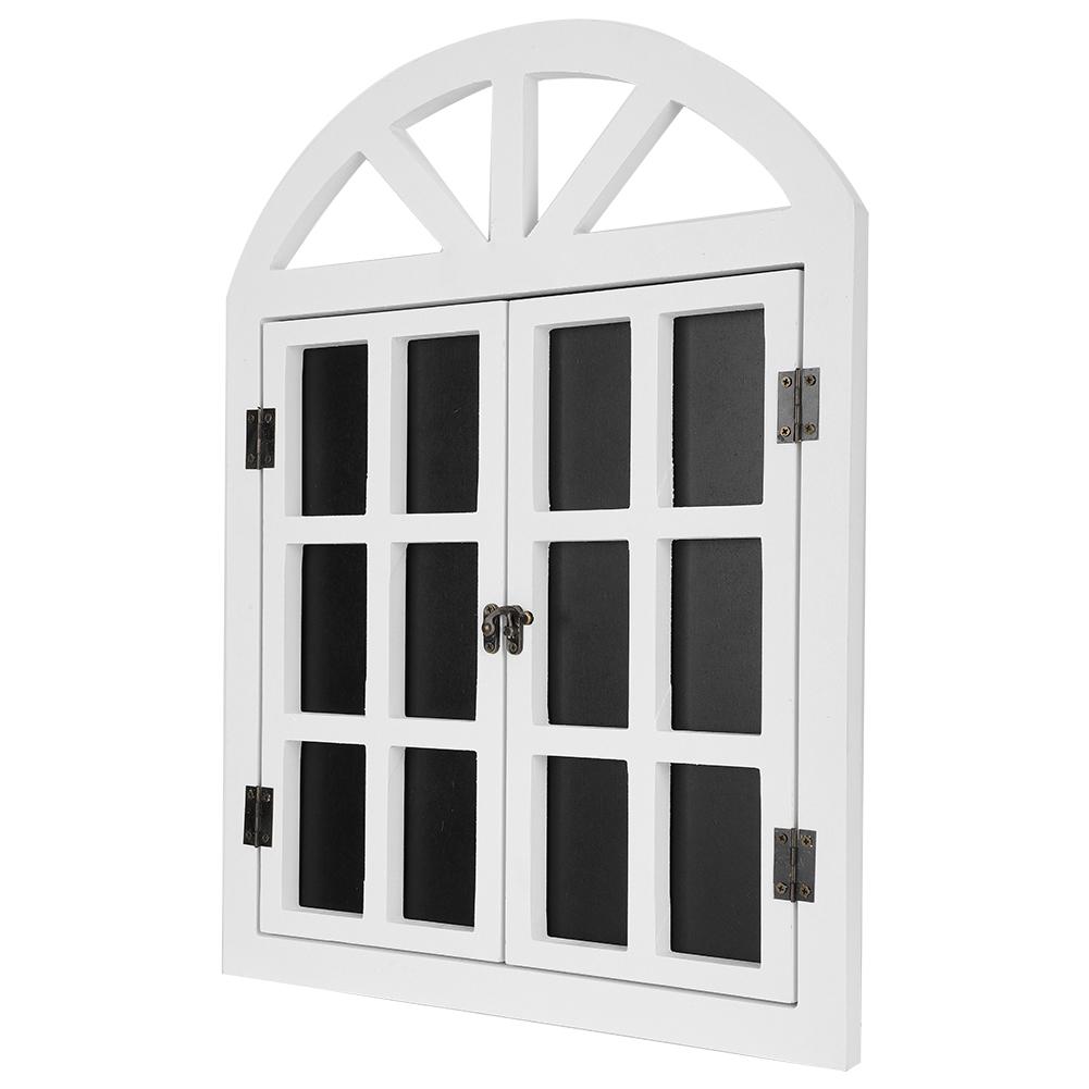 Wood Blinds Message Board Chalkboard Rustic Blank Window Wall Prompt Board Decoration for Home