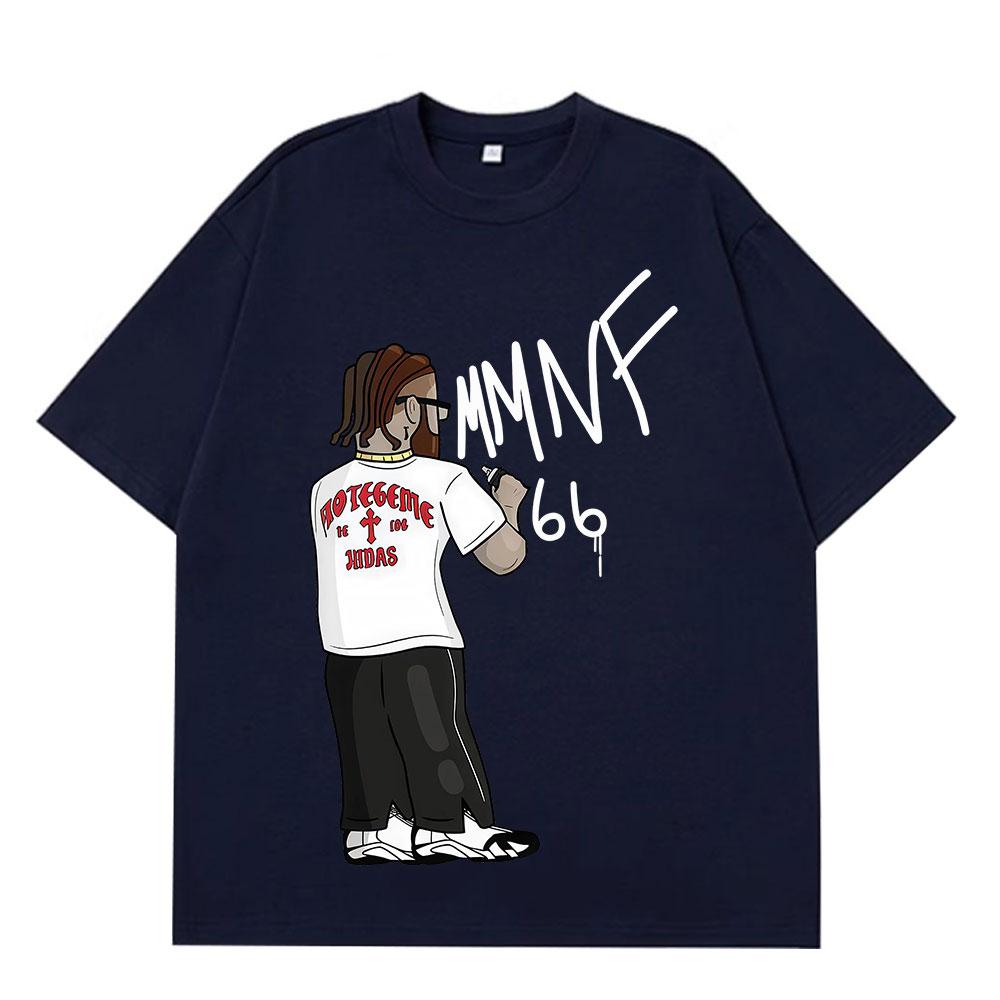 Rapper Hades66 Fashion Print Tshirt Unisex Women Hiphop Vintage Tshirts Shortsleeved Loose Casual Aesthetic Trend Tshirts