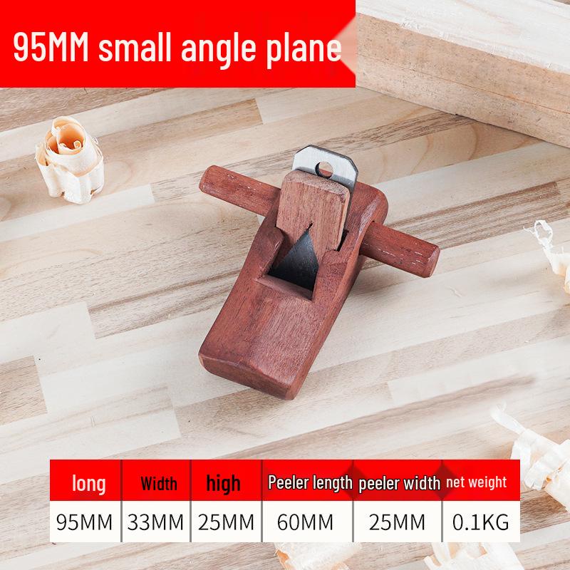 Indonesian Rosewood Hand Plane Set: Carpenter's Push Tool with Small Blade and Block Plane