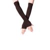 1 Pair Girl Fingerless Glove Simple Style Comfortable Knit Gloves Knitting Craft Girls Arm Covers Hand Cover for Outdoor Wearing