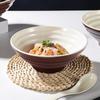 Melamine White Noodle Bowl, Imitation Porcelain, Large Plastic Soup/Rice Bowl for Commercial Use.
