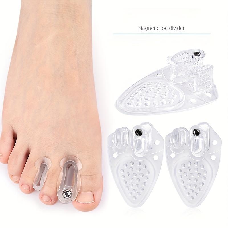 1 Pair Silicone Toe Separator Splints with Magnetic Closure Adjustable, Unisex for Sports, Comfortable Fit, Toe Separators for Sport