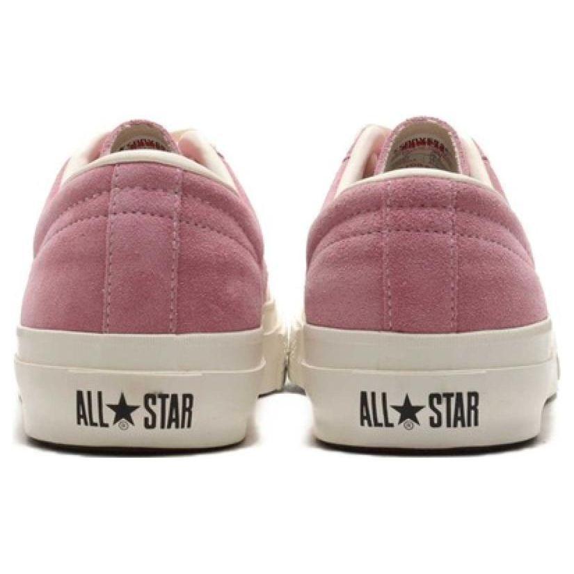 Converse Star And Bars Leather Slip Resistant Durable Lightweight Low Top Skate Shoes Unisex Sneakers Pink 1CL756