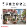 2D Paris Café Noor Fotografie Hintergrund mit Eiffelturm