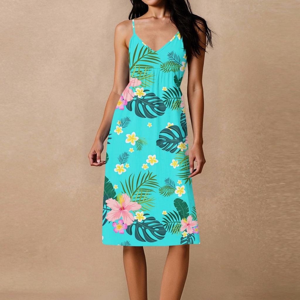 Dámské špagetové šaty bez zad s mašlí, volné, ležérní, plážové, prázdninové, letní šaty