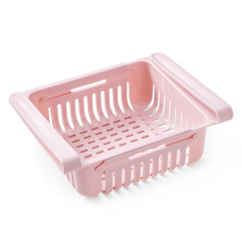 1 Pezzo Organizzatore Cassetto Frigorifero, Cassetto Estraibile per Conservazione Frigorifero, Cesto Salvaspazio Sotto Ripiano per Frigorifero
