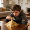 Decryption Puzzle Toy Wooden Pyramid Mystery 3D Gift Riddle Game Brain Teaser Educational for Adults Teens Christmas