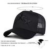 Modische Mütze aus Mesh mit Sternstickerei Outdoor Baumwolle Verstellbare Baseballkappe Freizeit-Sportmützen für Paare Sommer Atmungsaktive Kappen