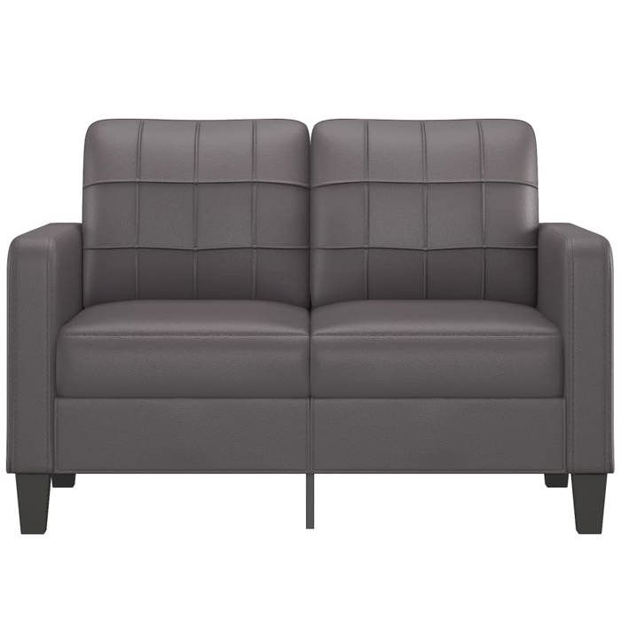 VidaXL 2-Seater Sofa Grey 120 Cm Faux Leather, Sofa, Upholstered Sofa, Living Room Seat, Loveseat, Living Room Sofa, Sofa 359114