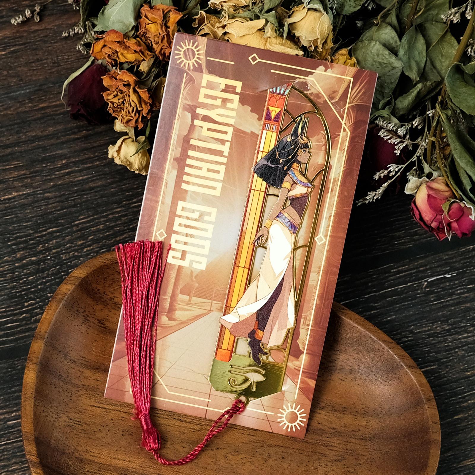 Высококачественная ретро-закладка в египетском стиле из металла с полостью, креативная закладка для чтения, необходимая закладка