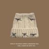 2025 Autumn/Winter Cat Ear Knit Hat - Warm & Versatile with Face-Flattering Bow Design