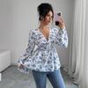 Camicia con Stampa Floreale a Vita Alta 2025 - Stile Fresco e Dolce per Autunno e Inverno