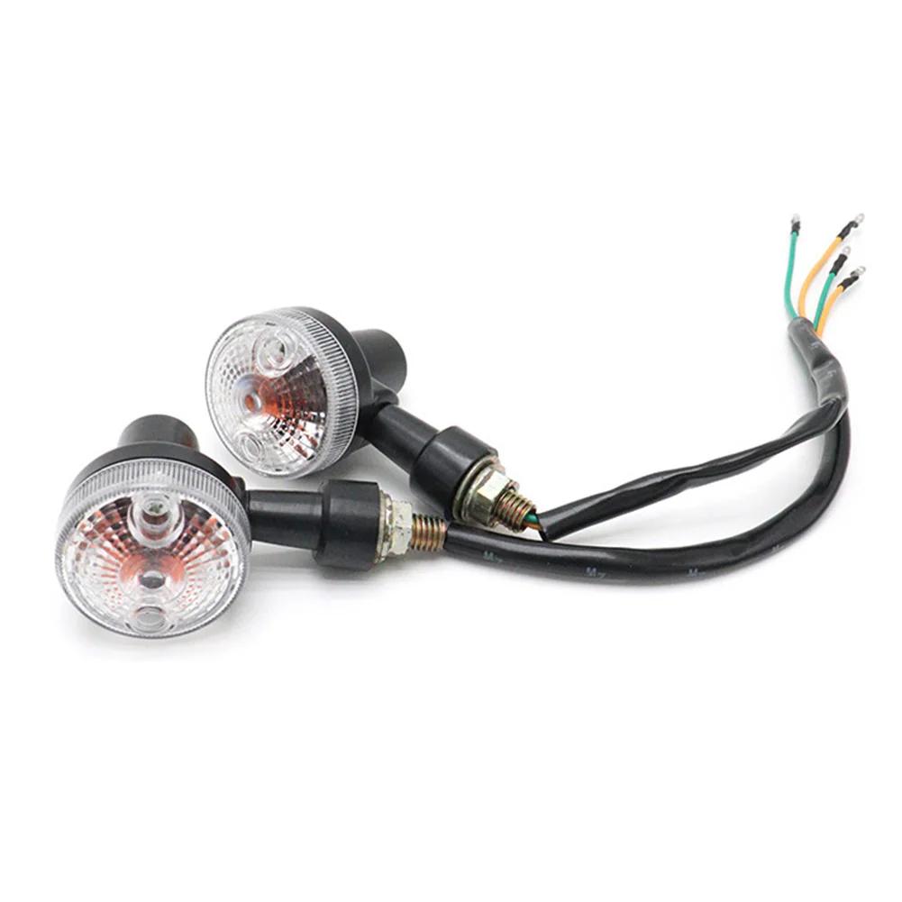 2PCS Universal Motorcycle Turn Signal Lights Indicator Lamp Amber Flashers Light for Kawasaki Suzuki Harley Honda Cafe Racer