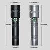 Aluminum Alloy Laser Flashlight USB-C Rechargeable 1200mAh Battery Long Range Beam Underwater Diving Hunting Search Light
