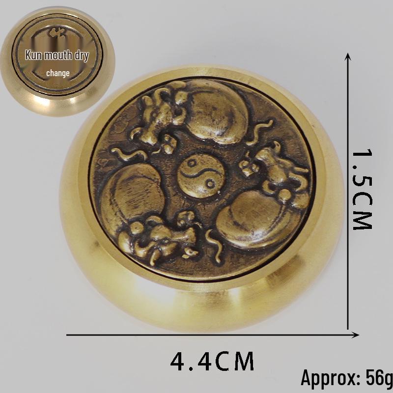 Шестигранные металлические кости Багуа из медного сплава, вращающиеся, антистресс