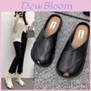Elegantes Cómodos Chanclas de Verano para Mujer sin Cierre Punta Cerrada en Marrón Beige Negro