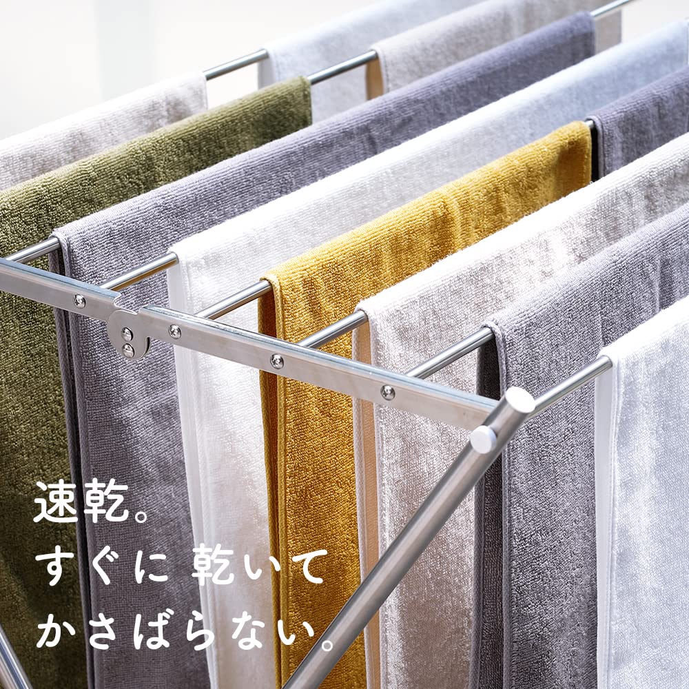 Japanese Product Towel Factory Lab "Daily" Face Towel Set of 5, 100% Cotton, Approx. 34×80cm, Gray, Quick-Dry