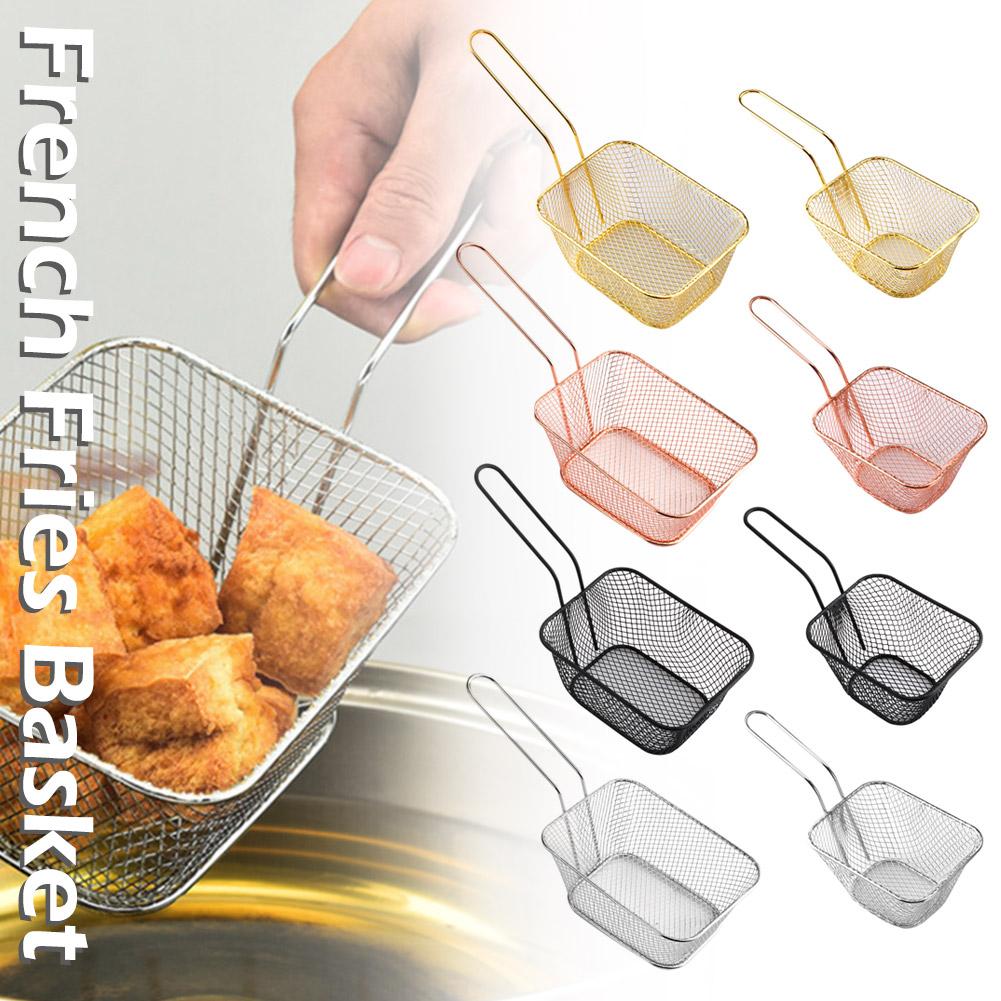 

Корзина для картофеля фри, корзина для жарки чипсов из нержавеющей стали, дуршлаг, фритюрница для шеф-повара, корзина для приготовления пищи, инструмент P2H4