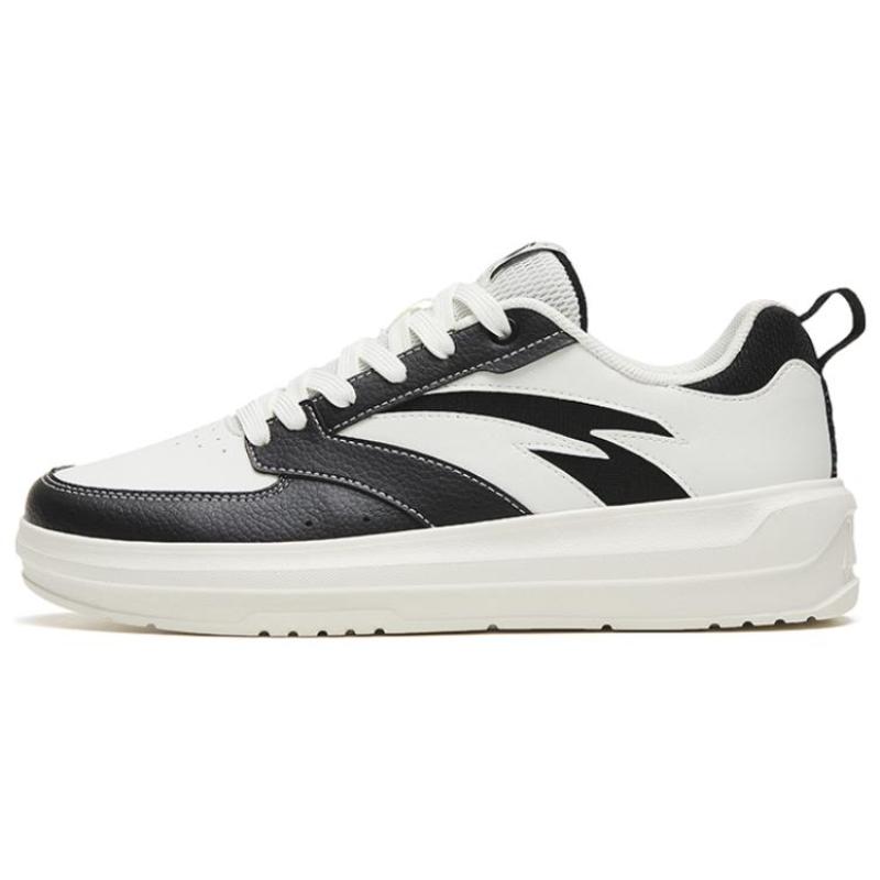 Anta Anti-Slip Wear-Resistant Low-Top Skateboard Shoes Women's White Black Sneakers 922328060-4
