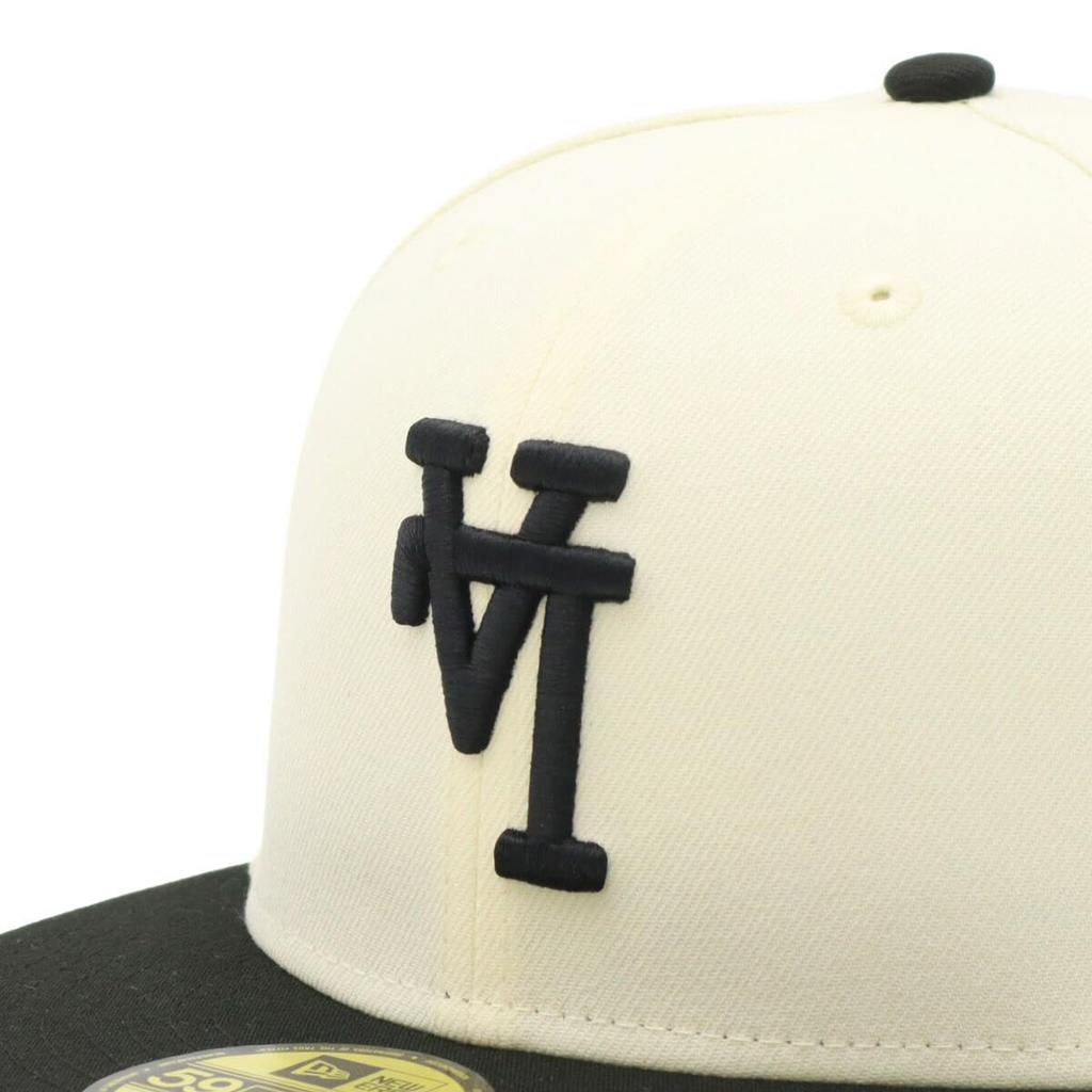 New Era 59FIFTY Los Angeles Dodgers ONSPOTZ LA Size 1 7 59Fifty Up Side Down Side MLB Los Angeles Dodgers Cap, Exclusive, Chrome/Black, 3/4, Patch,