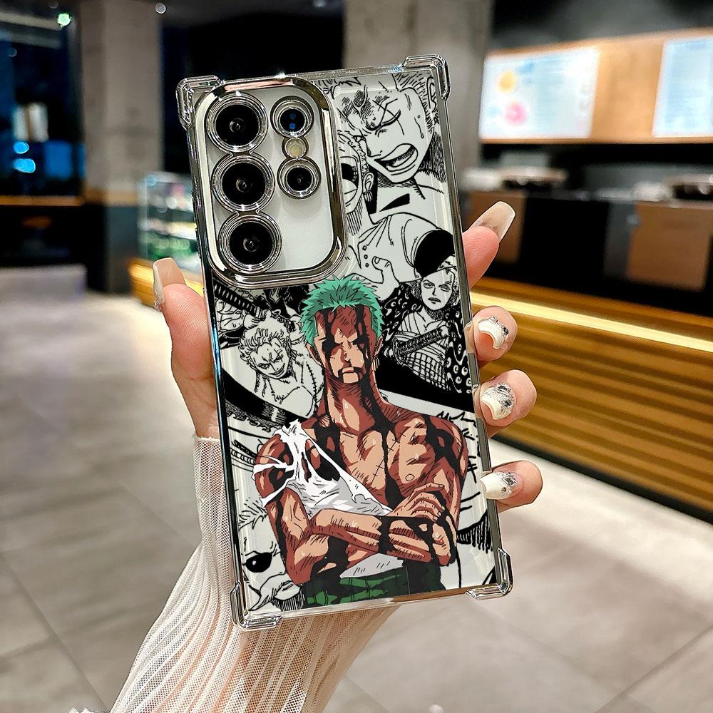 Ones P-Piece Zoro Anime Coque For Galaxy S26Ultra Phone Case For Samsung S26 S25 S24 S23 S21 Ultra S20 FE S25 Plus 5G Soft Cover