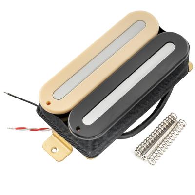 Artec HXTN Super Power Dual Hot Rail Ceramic Humbucker Pickup, 16K Gold, for Electric Guitar Bridge, Zebra