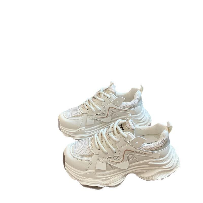 Campus style thick-soled dad shows feet shoes women's 2025 new autumn and summer retro heightening explosion casual sports shoe cloth