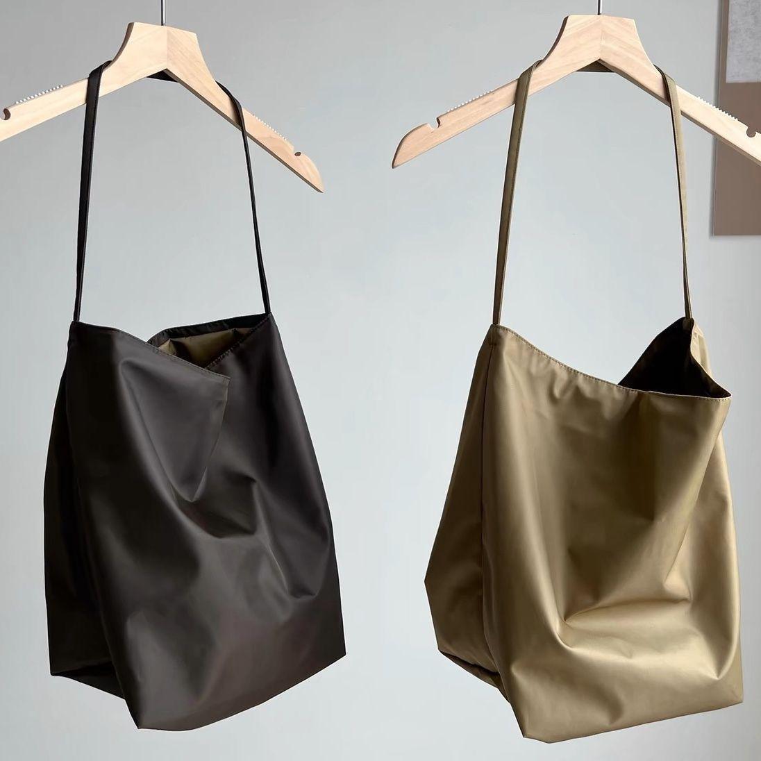 Shoulder Bag Women Fashi Spring Summer Nyl Solid Simple Office Lady High-Capacity Handbags чёрный