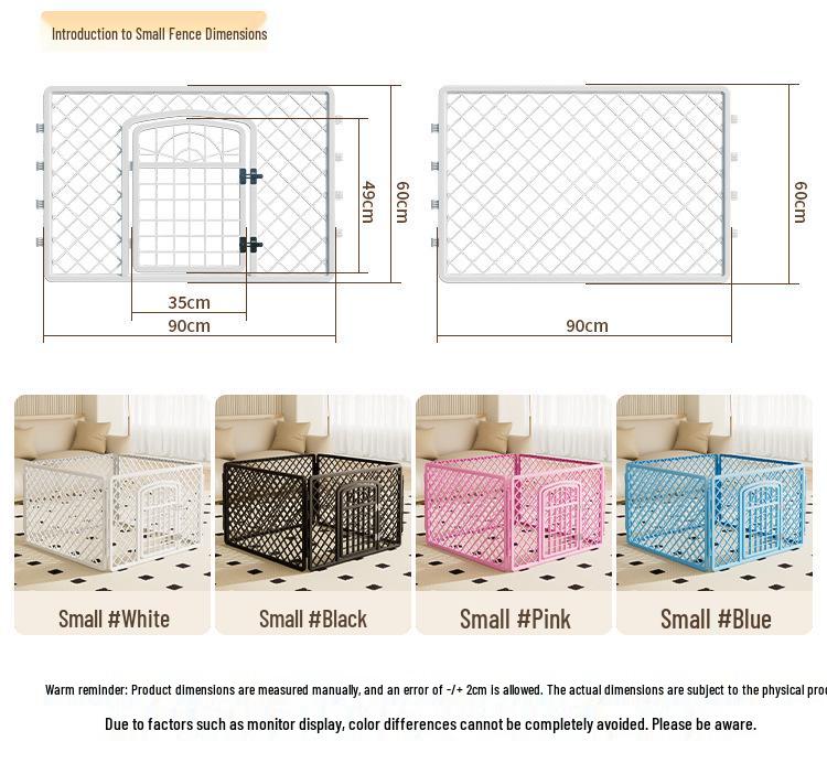 Indoor Plastic Pet Fence for Dogs - Home Ground & Cage