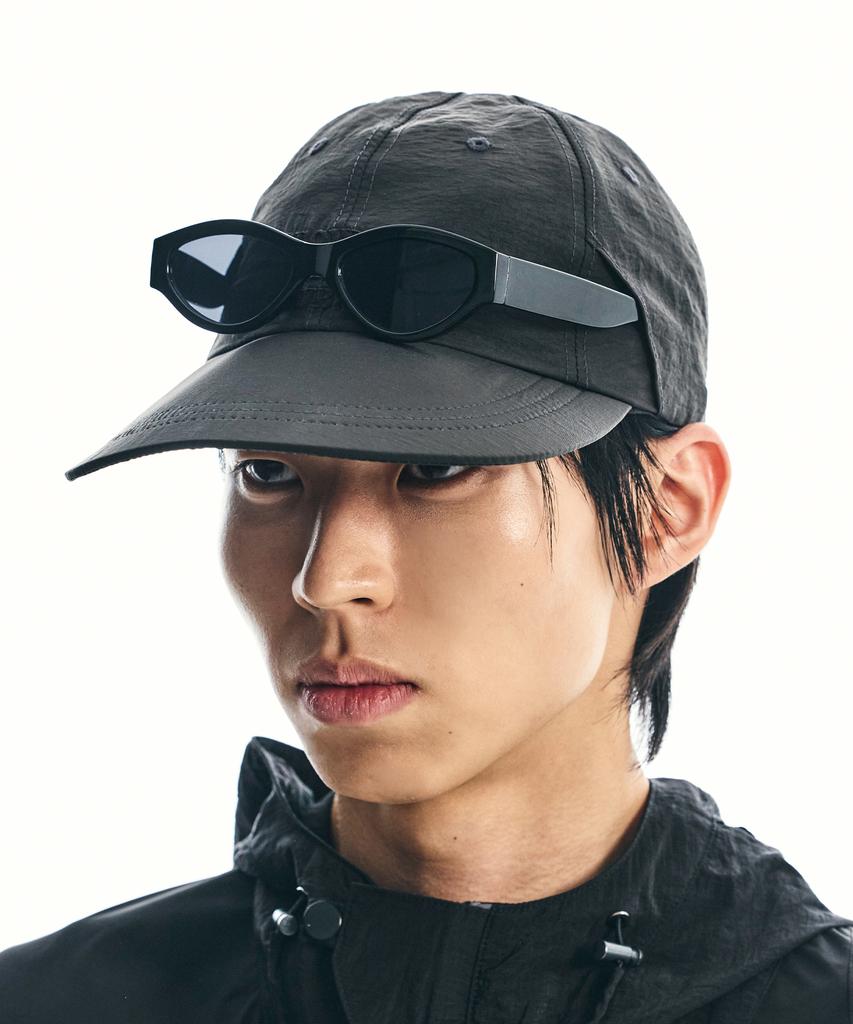 SSY Slow Workers Club Nylon Long Bill Cap Black