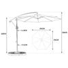 Best Choice Products 10ft Offset Patio Umbrella w/Tilt Adjustment, Polyester Shade, 8 Ribs for Backyard, Poolside - (Dark green)(No Base)