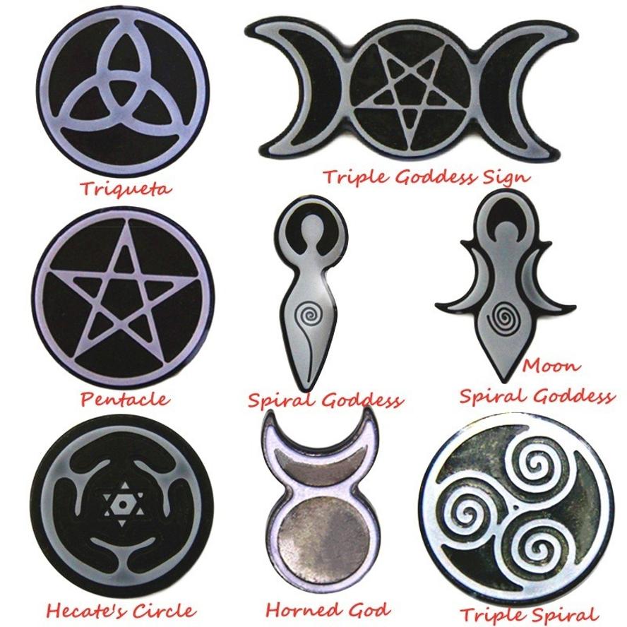 1 Set Goddess Necklace Pendant Resin Mold Epoxy Mirror Mold DIY 8 In 1 Silicone Mold Totem Pendant Mold