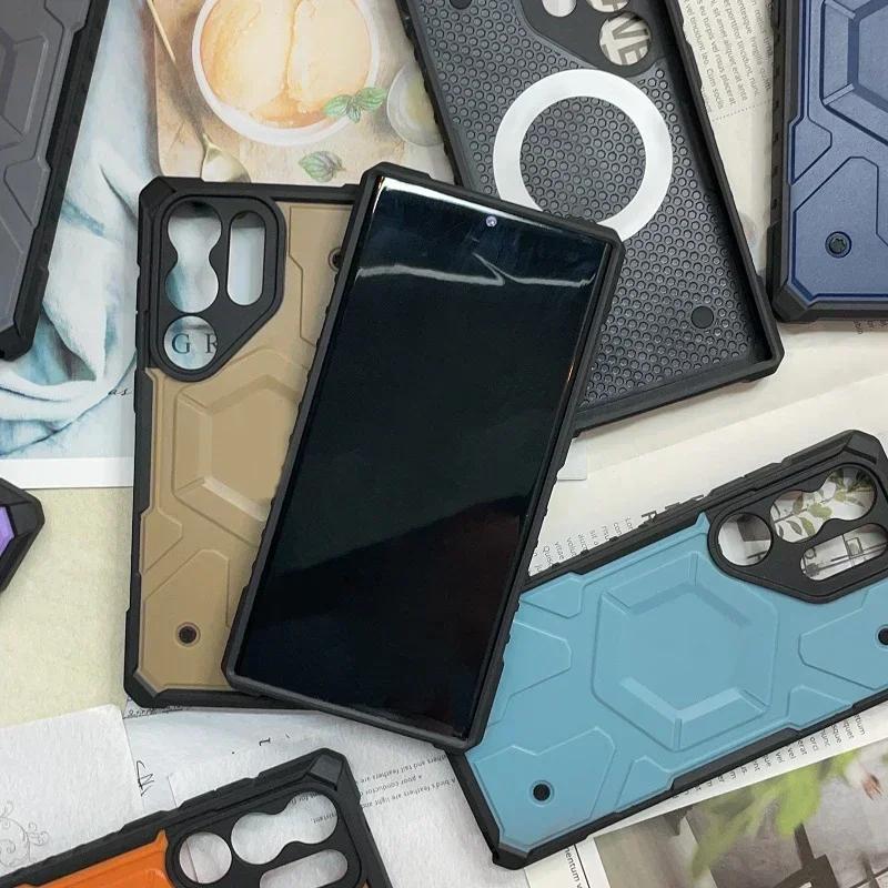 Husă de lux Armor Magsafe antișoc pentru Samsung Galaxy S25 Ultra S23 S23Plus S24 S24PLUS S24 UAG Husă magnetică pentru prevenirea căderii