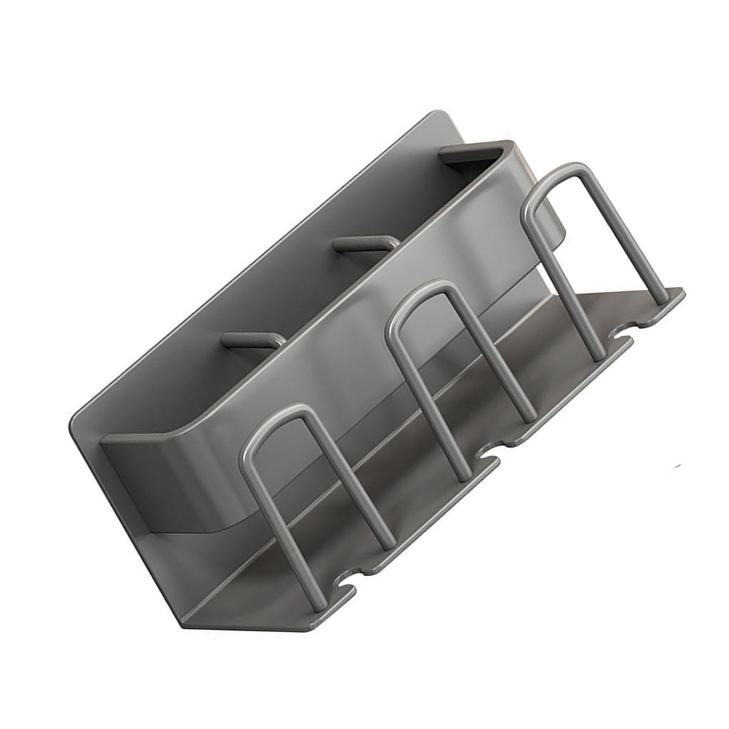 Toothbrush Holder Rack Punch Free Wall Mounted Space Saving Electric Toothbrush Hanger Rack Bathroom Accessories Gray 3