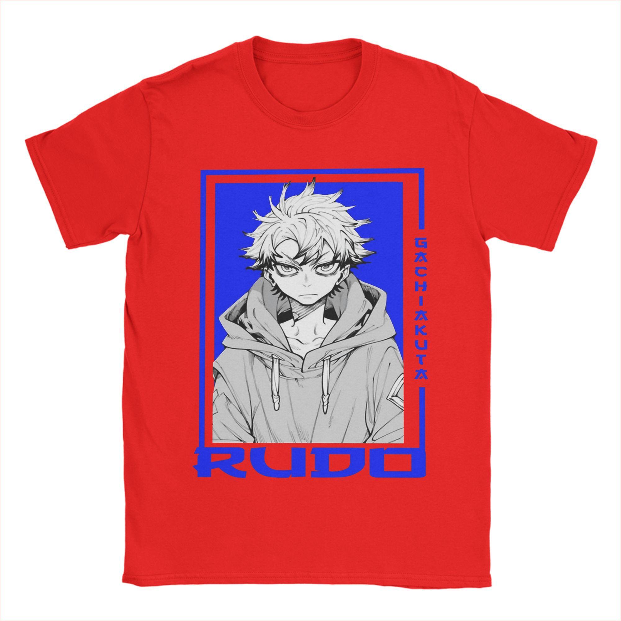 

Rudo Surebrec Gachiakuta Anime T-Shirt for Men Novelty 100% Cotton Tee Shirt Round Neck Short Sleeve T Shirt Plus Size Clothing S