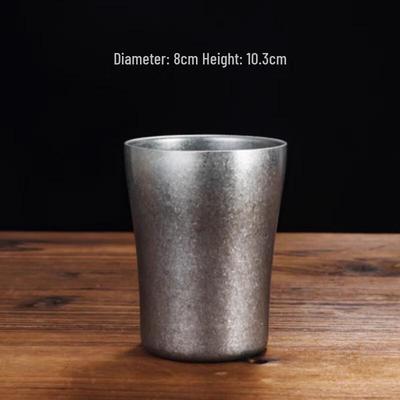 Vintage Stainless Steel Double-Wall Mug